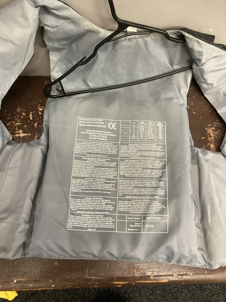 Ron Marks Factory Team Rider 3 Buckle Single Size Nylon Vest, Buoyancy Aid 50N, Black / Grey, Image 1++